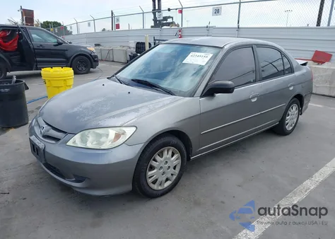 2005 Honda Civic Lx z USA, uszkodzony, nr VIN 2HGES16525H633807